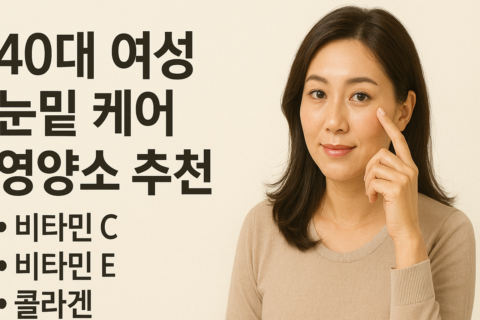 40대 여성 눈밑케어 영양소 추천