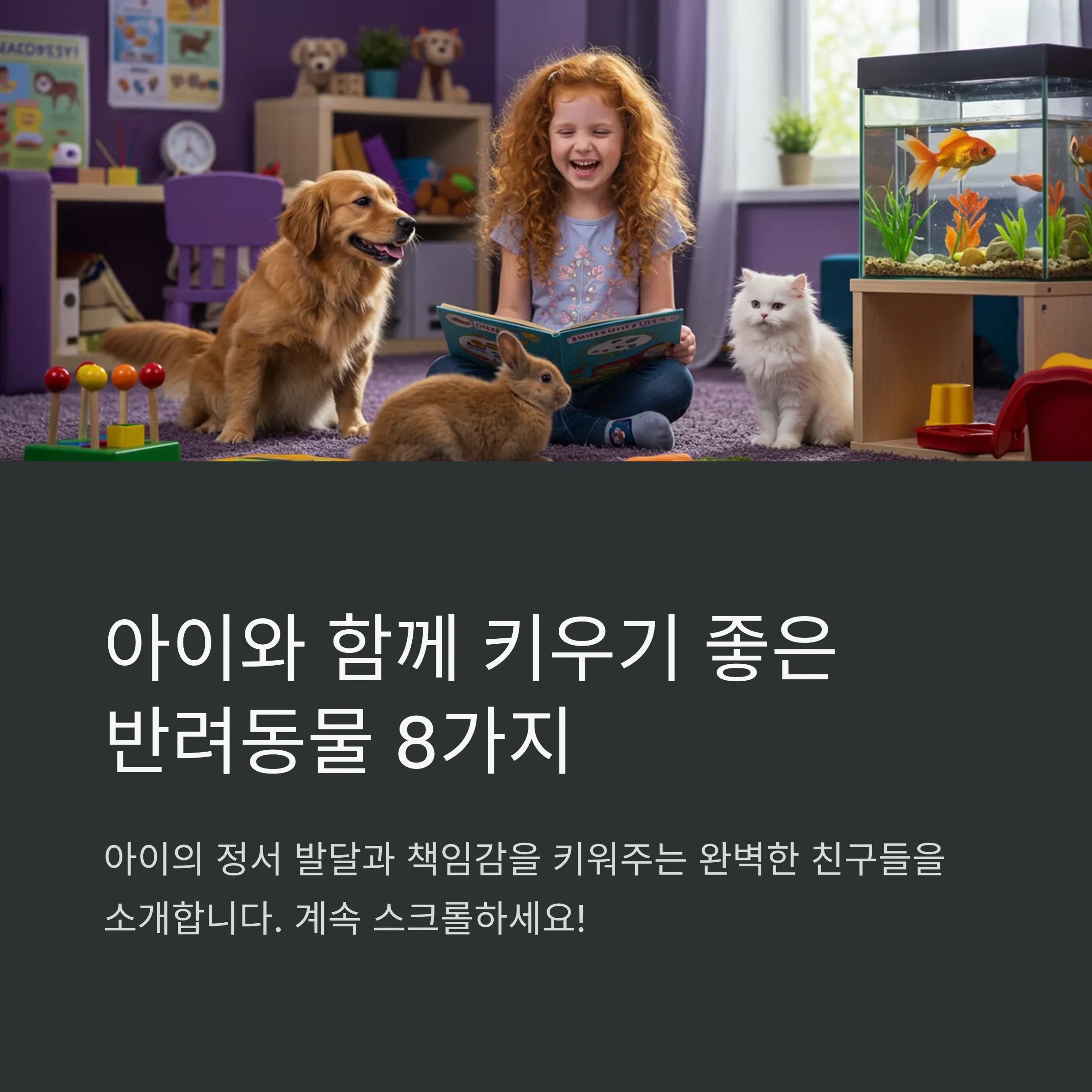 아이와 함께 키우기 좋은 반려동물