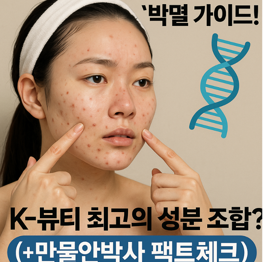 🧬 2025년 여드름&amp;모공 '박멸' 가이드! K-뷰티 최고의 성분 조합은? (+만물안박사 팩트체크)