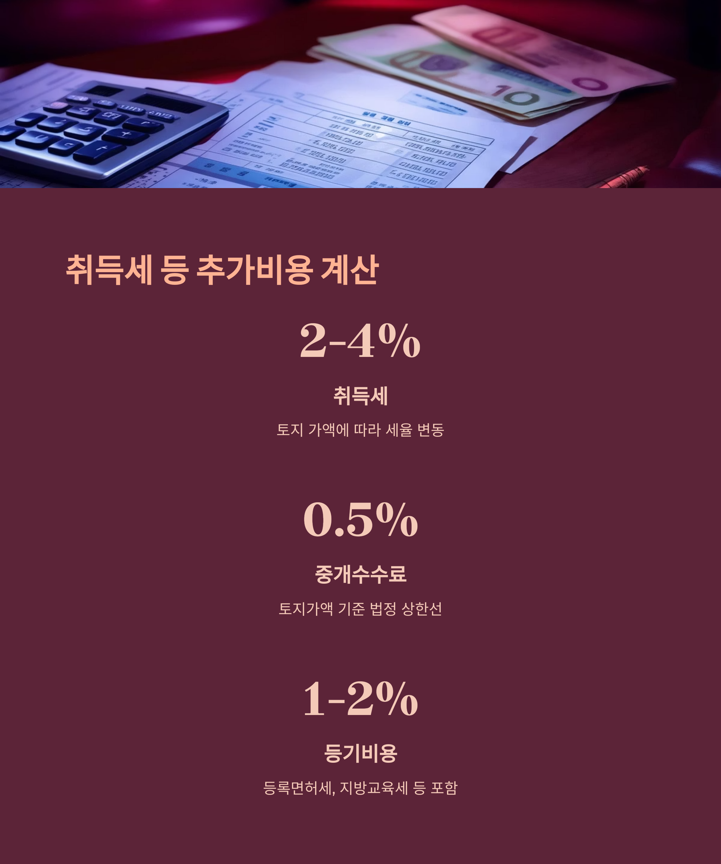 세금,, 비용등