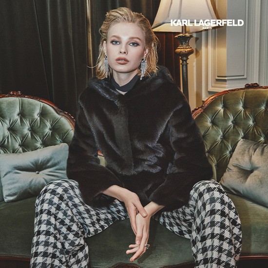 칼라거펠드 론칭가209만원 칼라거펠트 FW 코펜하겐 휘메일 숏 후드 밍크