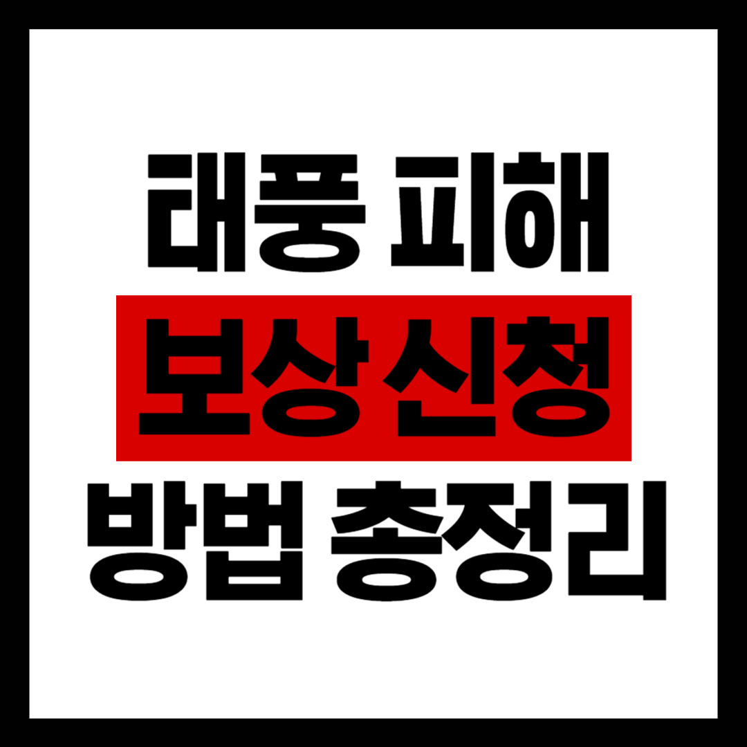 태풍 피해 보상 신청 방법 총정리