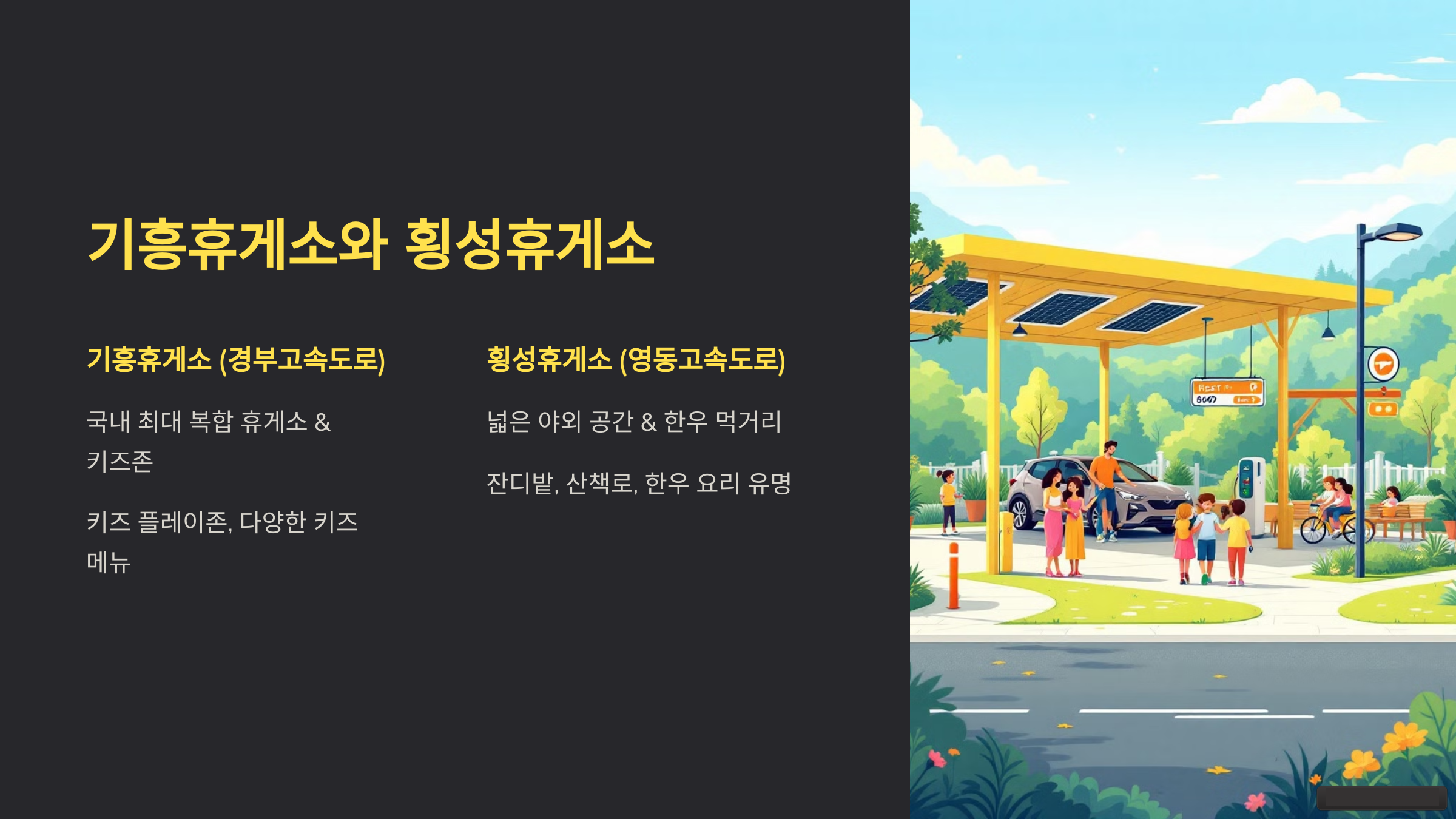 기흥휴게소와 횡성휴게소