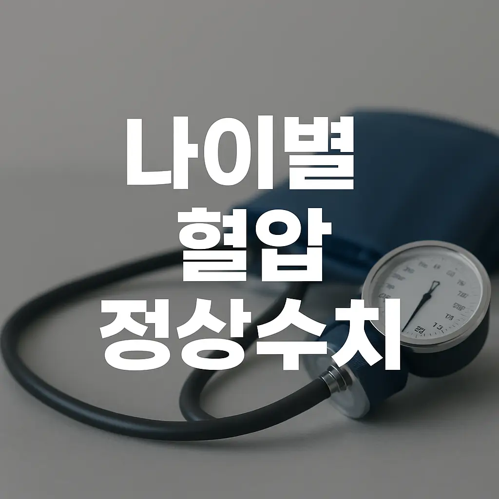나이별 혈압 정상수치