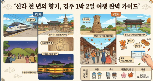 경주 1박 2일 여행, 이 코스면 후회 없습니다