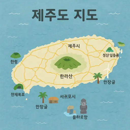 제주도 지도 크게보기