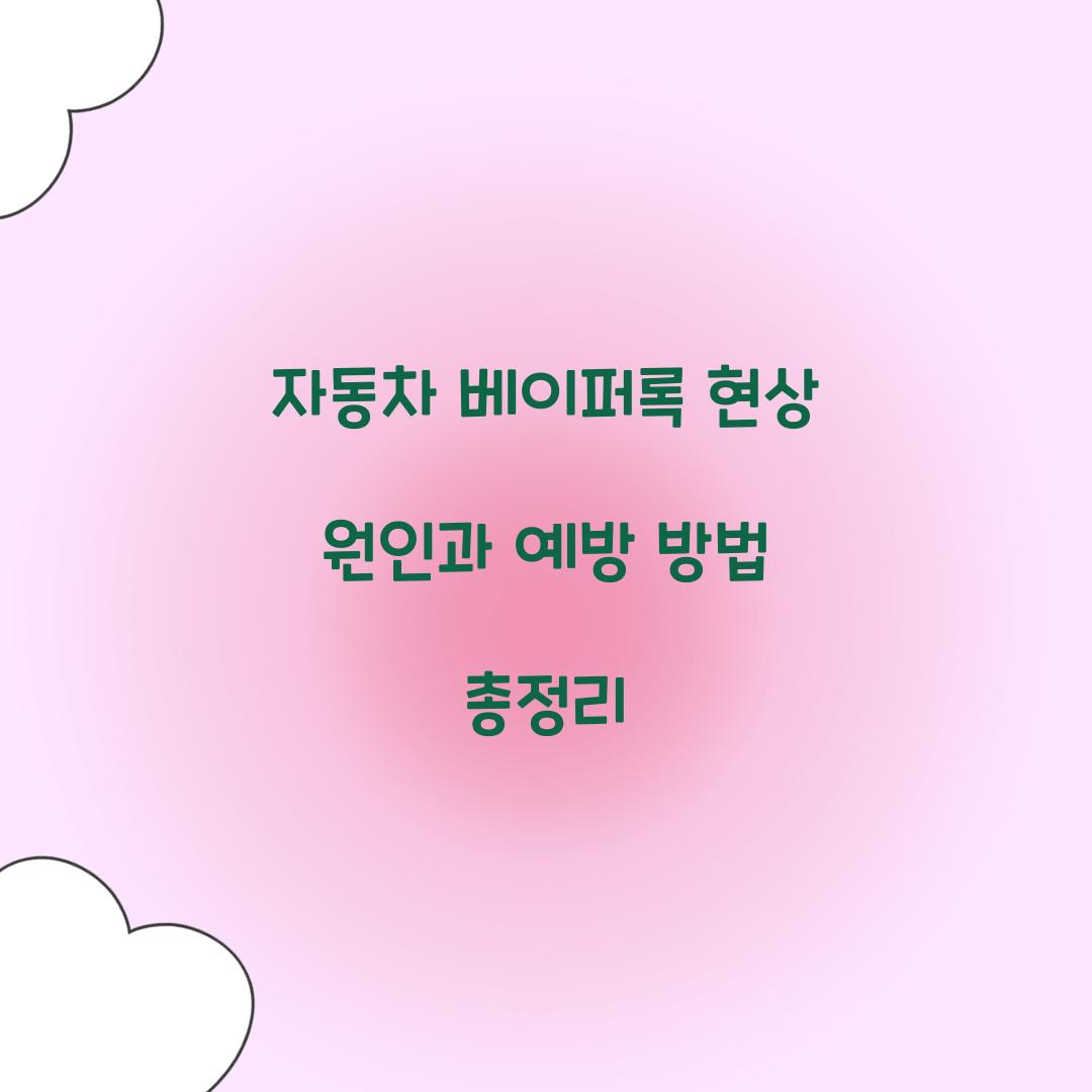 자동차 베이퍼록