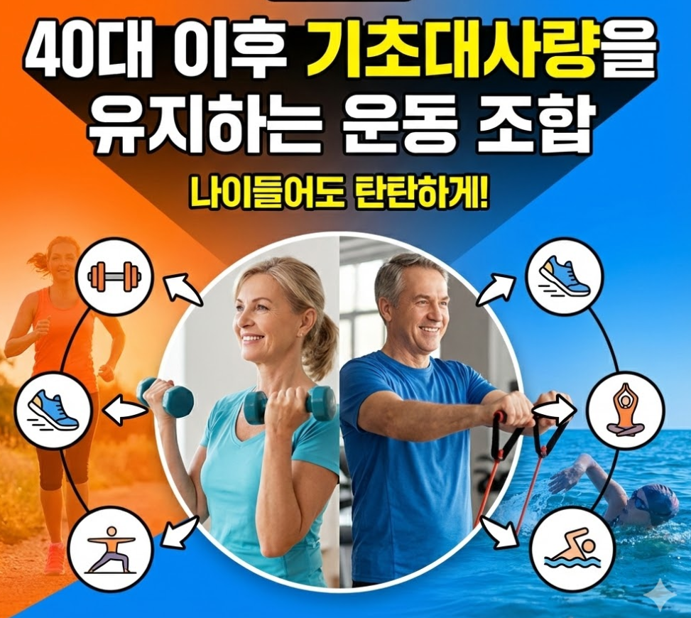 40대 이후 기초대사량을 유지하는 운동 조합 썸네일 이미지