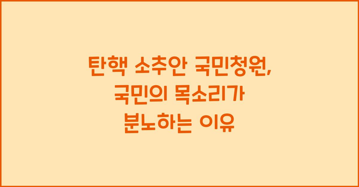 탄핵 소추안 국민청원