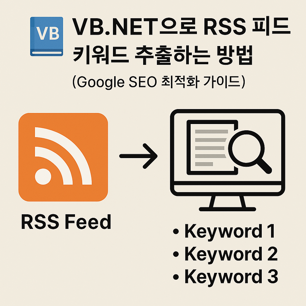 VB.NET WinForms 기반 RSS 뉴스 수집기 + 키워드 자동 추출기