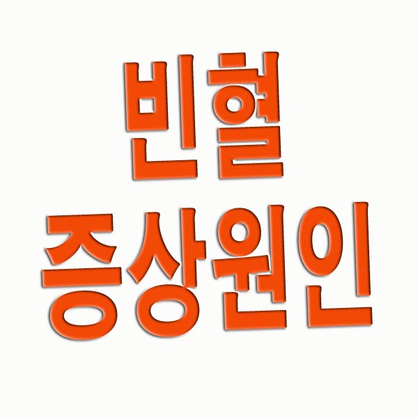 빈혈 증상 원인