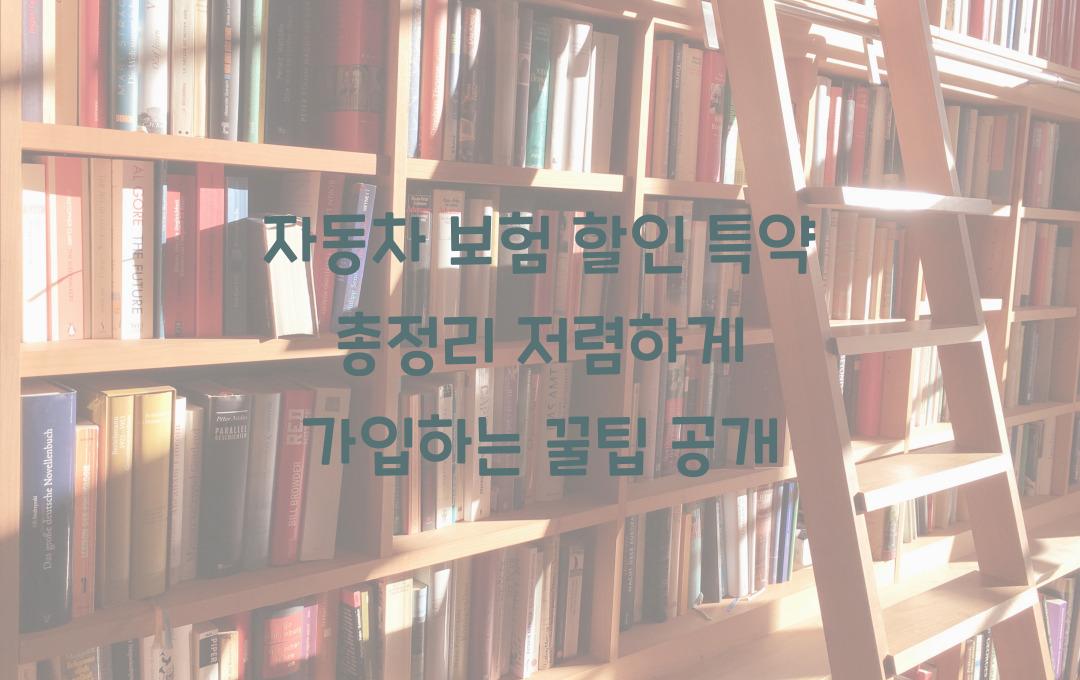 자동차 보험 할인 특약 총정리