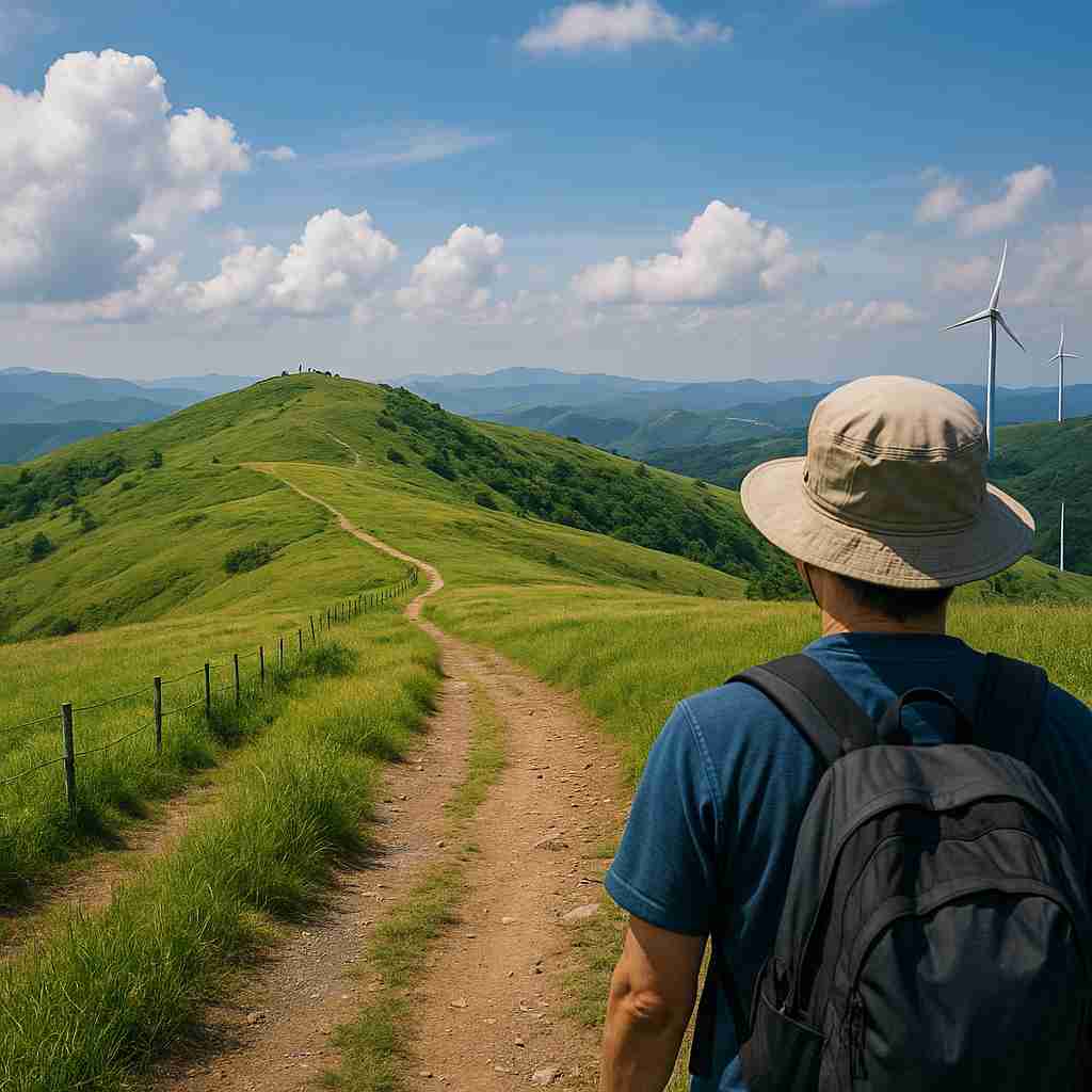 강원도 평창 청옥산 유백마지기의 푸른 초원