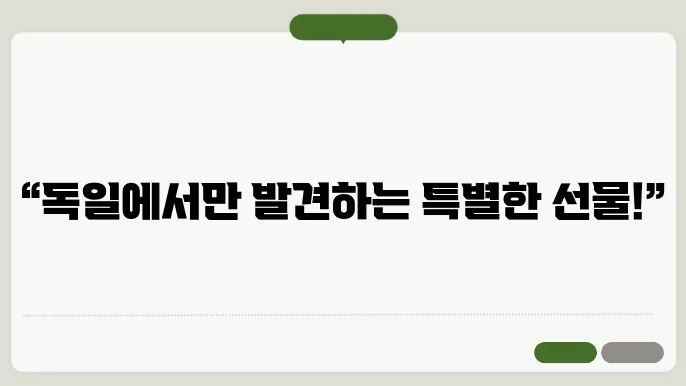 독일 여행 선물