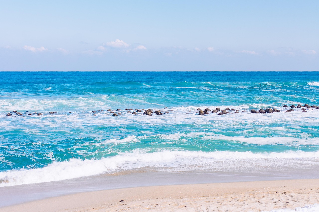 비취색의 푸른 강릉바다