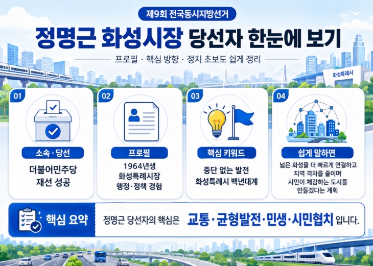 정명근 화성시장 당선자 프로필&middot;공약 총정리