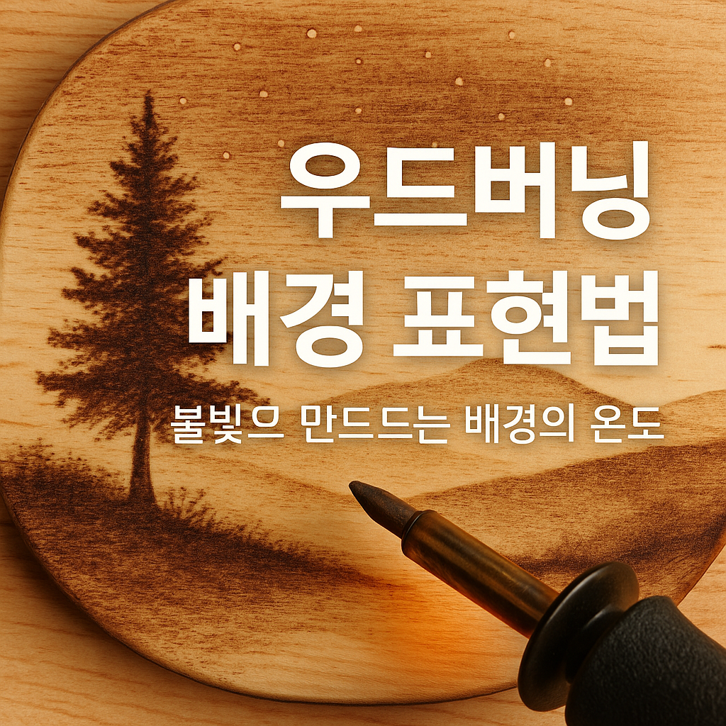 우드버닝 배경 표현법