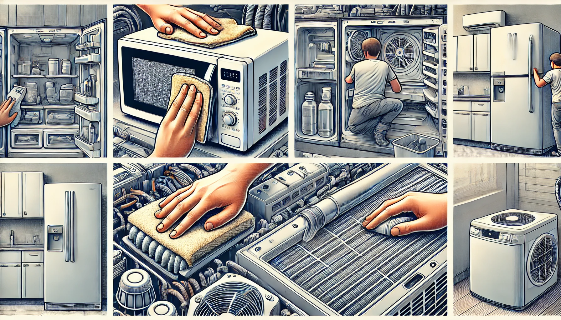 에어컨 필터와 실외기 관리 방법 예시 이미지