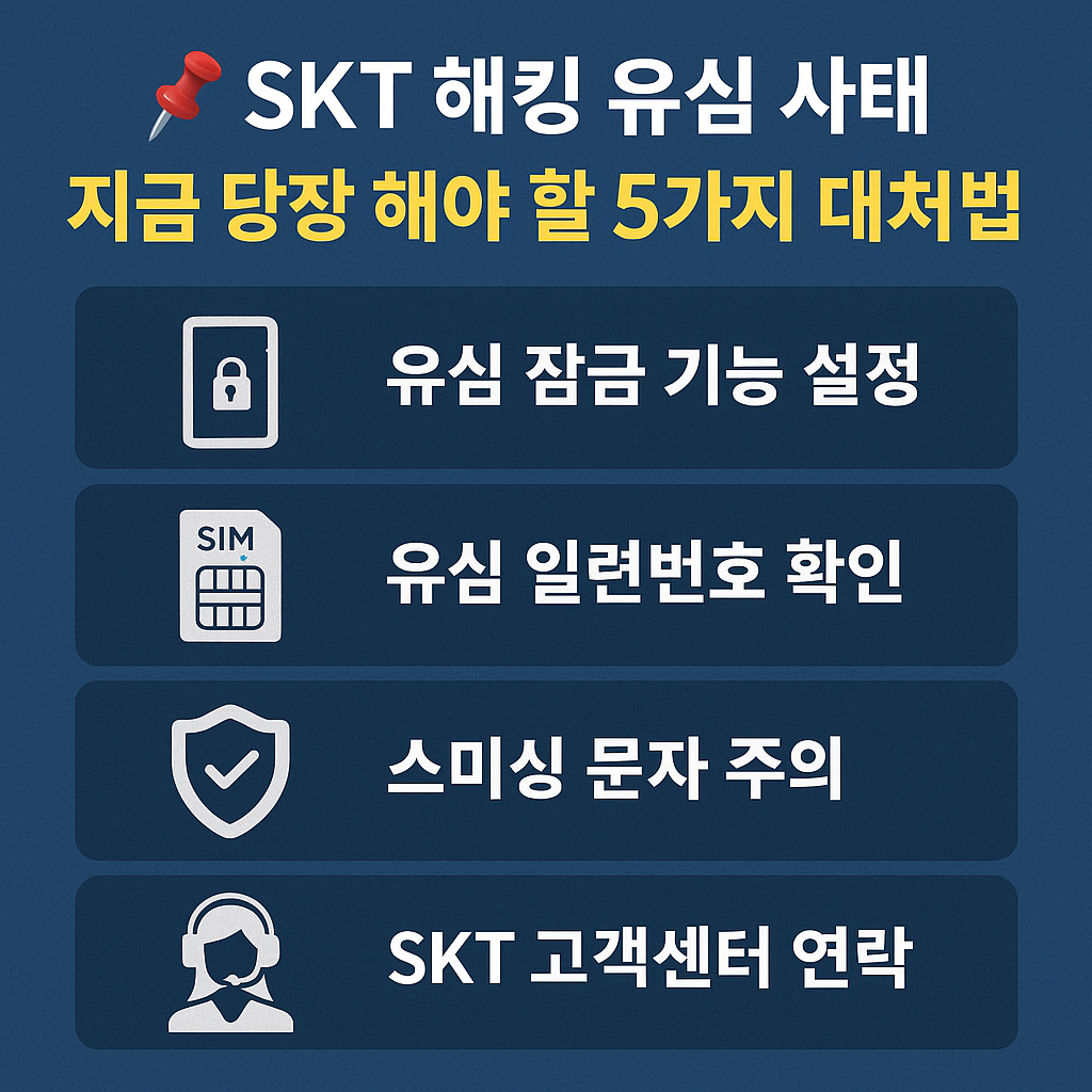 한눈에보는 📌 SKT 해킹 유심 사태, 지금 당장 해야 할 5가지 대처법 사진