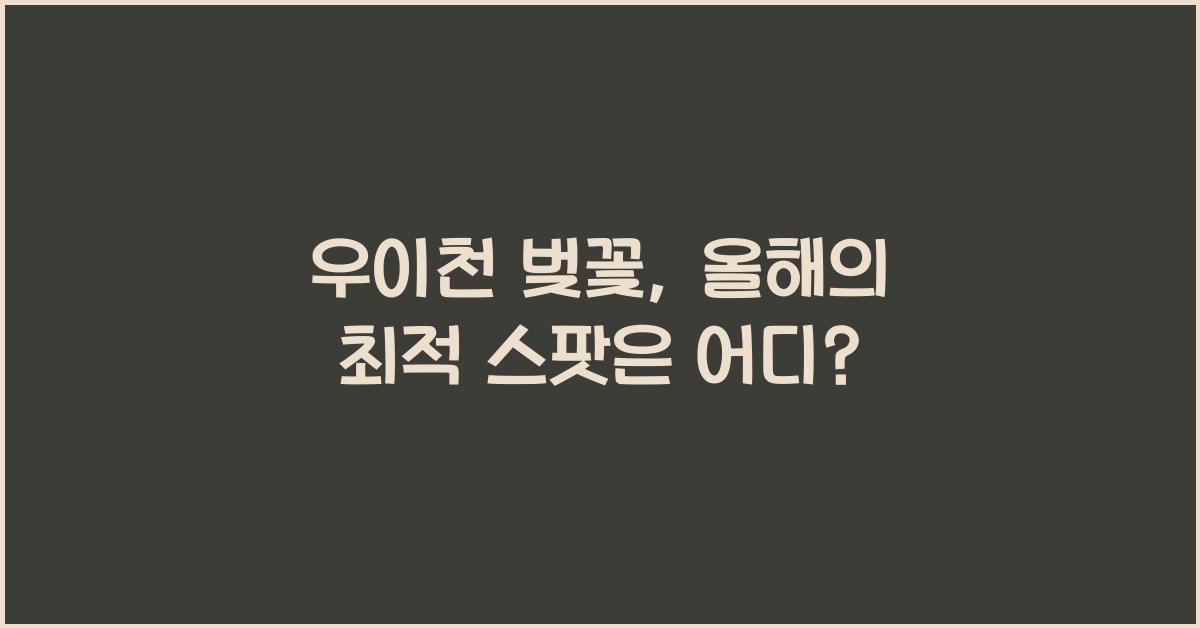 우이천 벚꽃