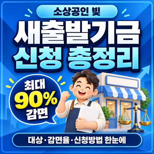새출발기금 신청 대상과 감면율, 신청방법을 정리한 소상공인 채무조정 안내 이미지