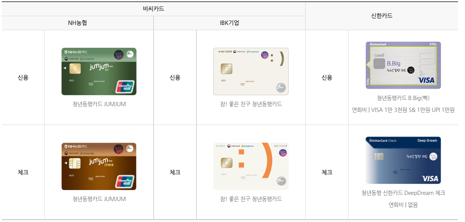 신청가능 카드사