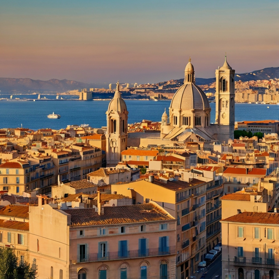 마르세유 여행정보 마르세유 전경을 묘사한 이미지