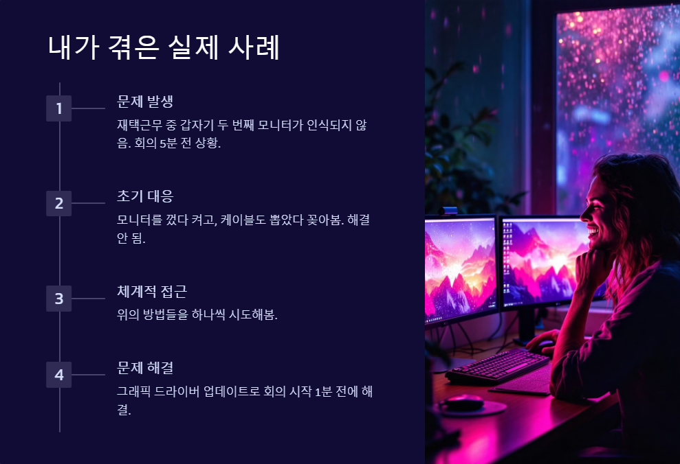 윈도우11 듀얼 모니터 설정 오류 해결 방법