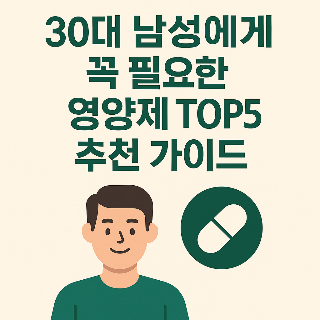 30대 남성 영양제 추천
