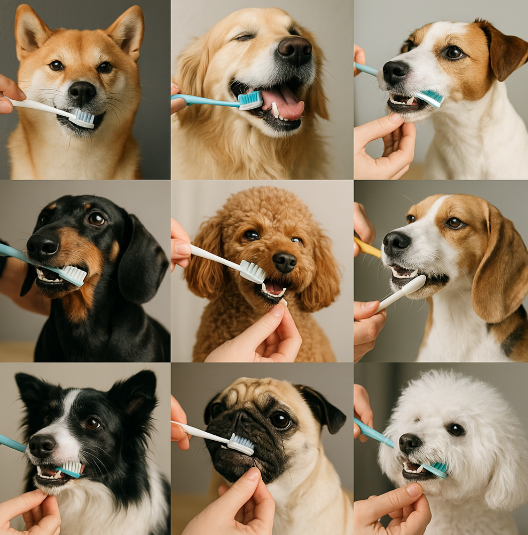 강아지 양치 이미지