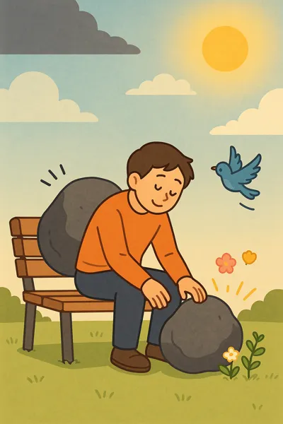 햇살과 약이 우울증을 위로하는 장면