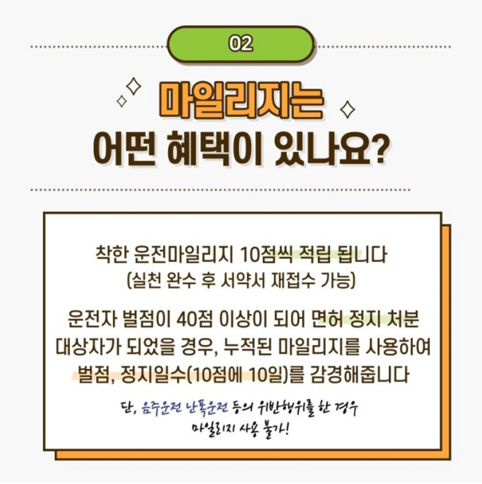 착한운전 마일리지 혜택