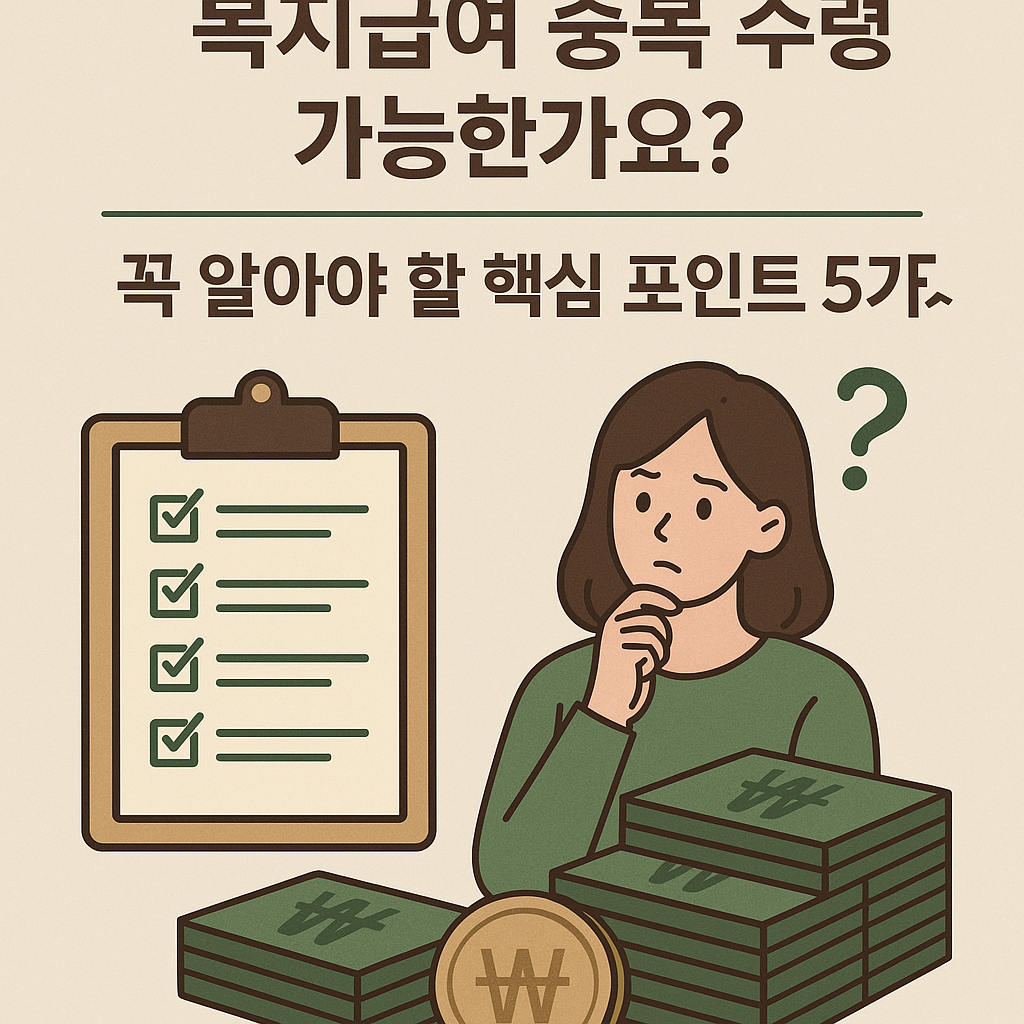 복지급여 중복 수령 가능한가요? 꼭 알아야 할 핵심 포인트 5가지