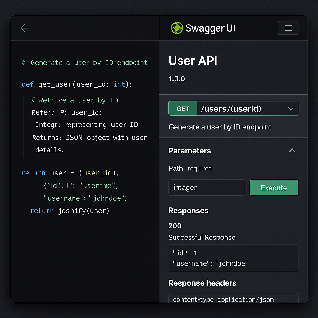 API 문서 자동 생성 결과물과 Swagger UI 화면