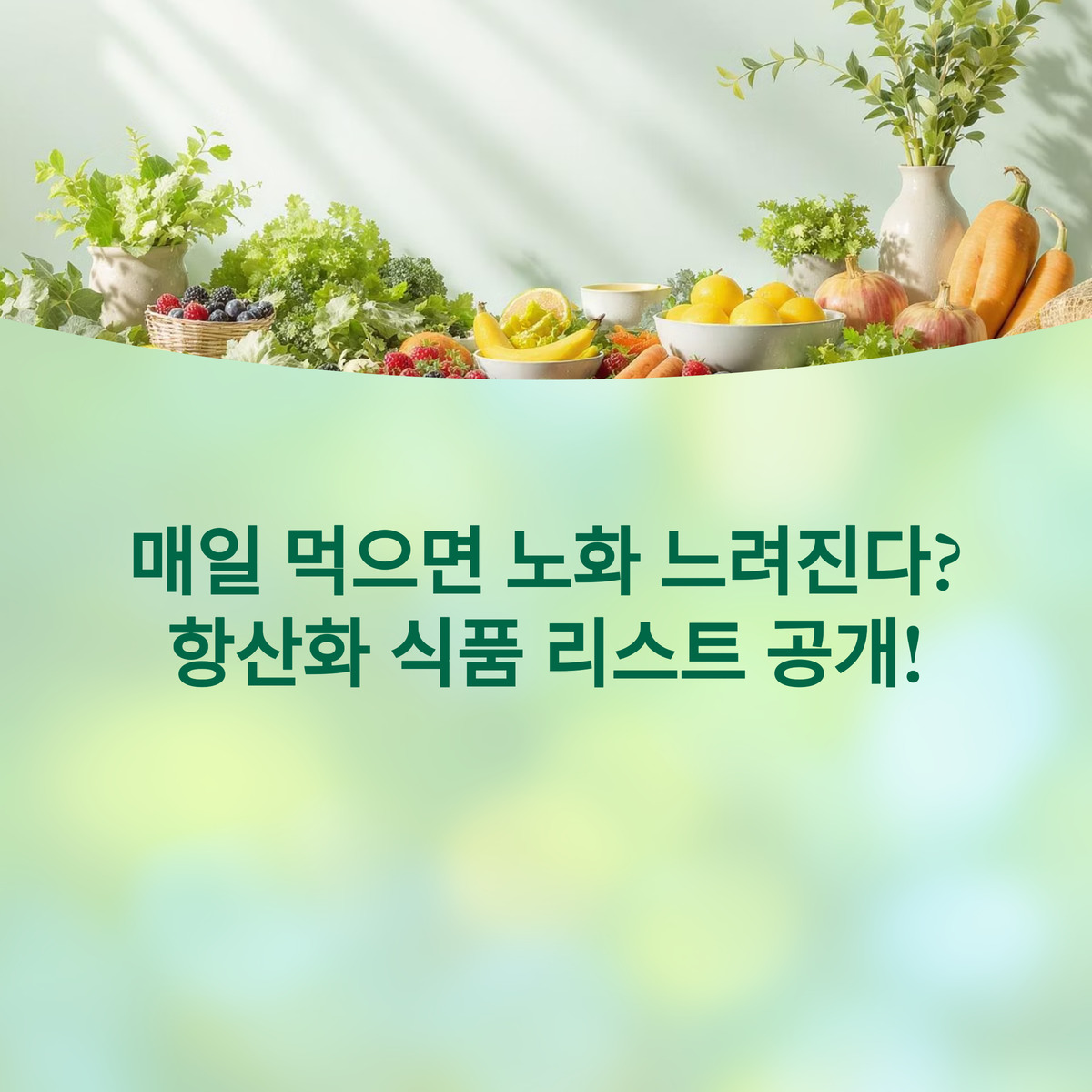 항산화 식품 리스트 공개!