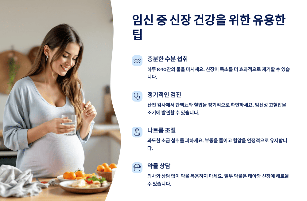 임신 중 신장 건강을 위한 유용한 팁