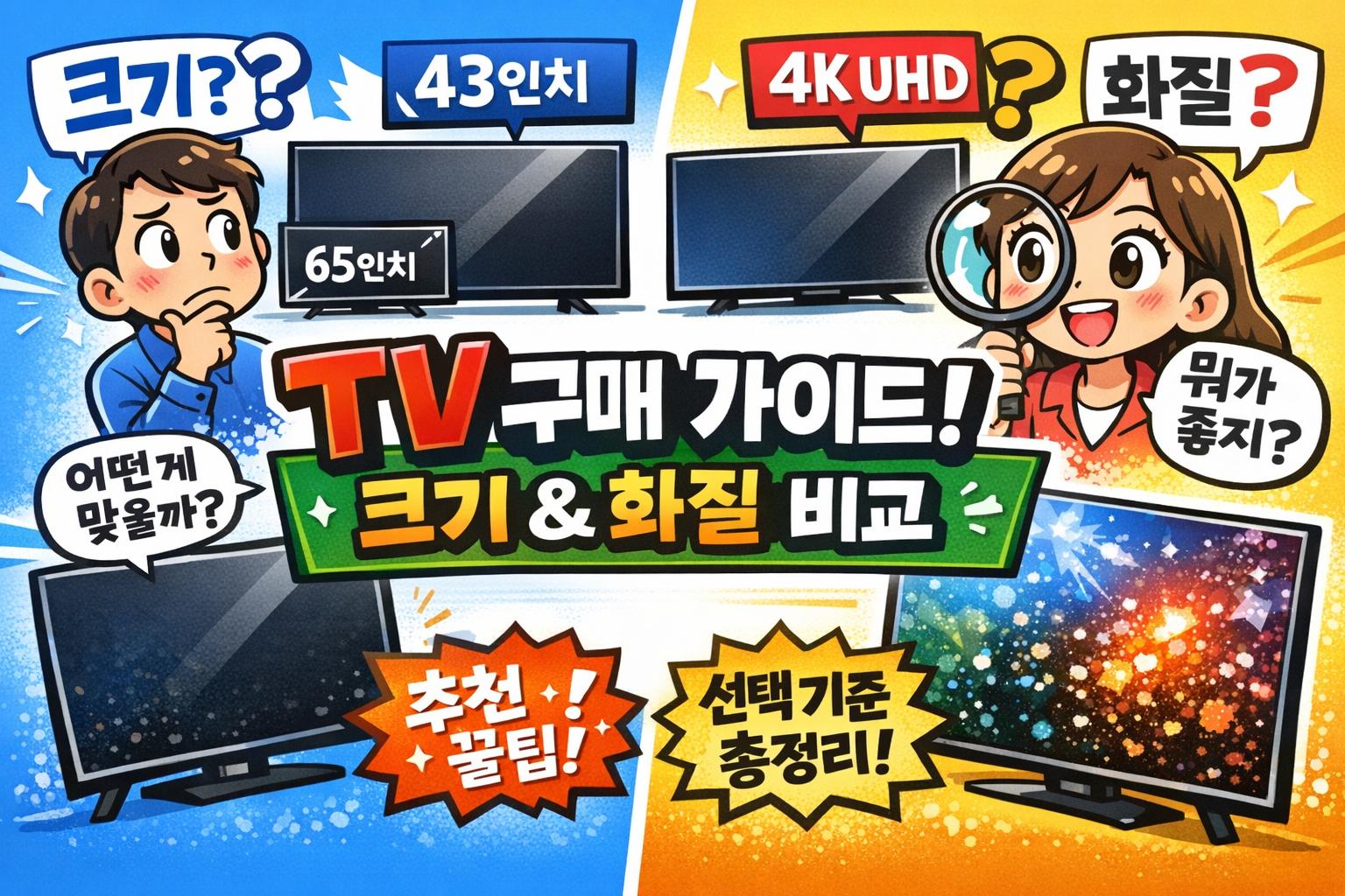 TV 구매 가이드|화면 크기와 화질 차이 한눈에 정리 관련사진