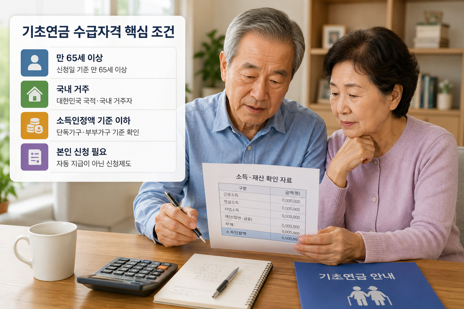 어르신 부부의 기초연금 확인 상담