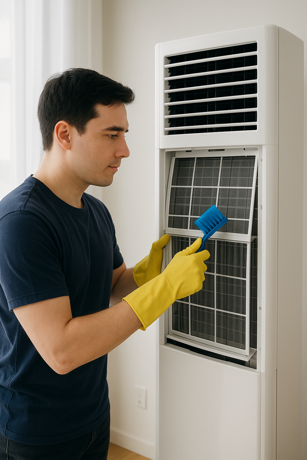 스탠드 에어컨 셀프 청소방법