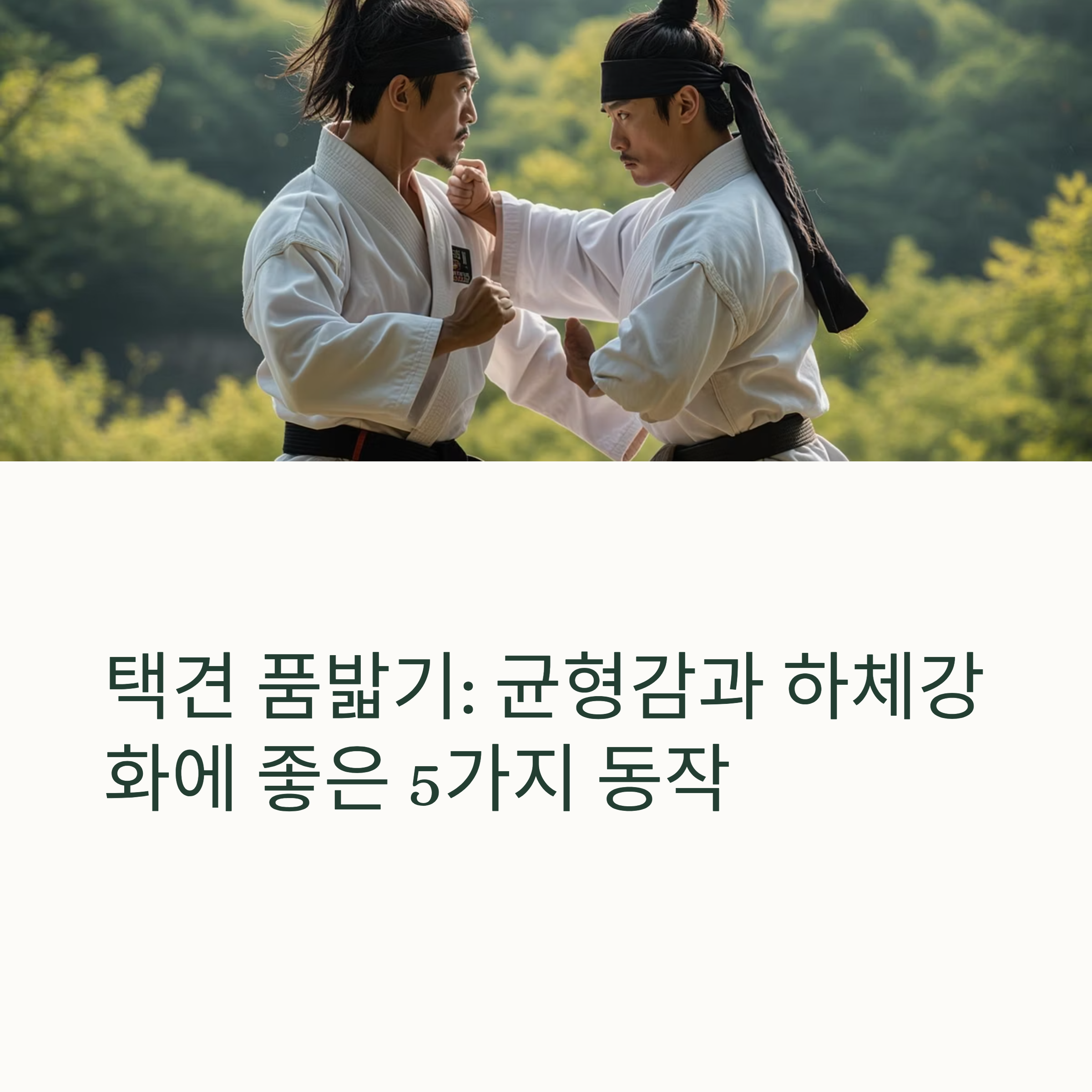 택견 품밟기, 균형감과 하체강화