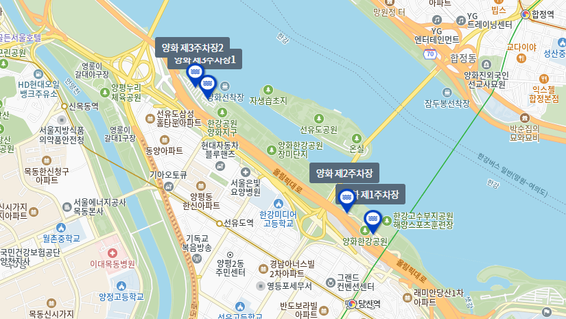 양화 한강공원 주차장 위치