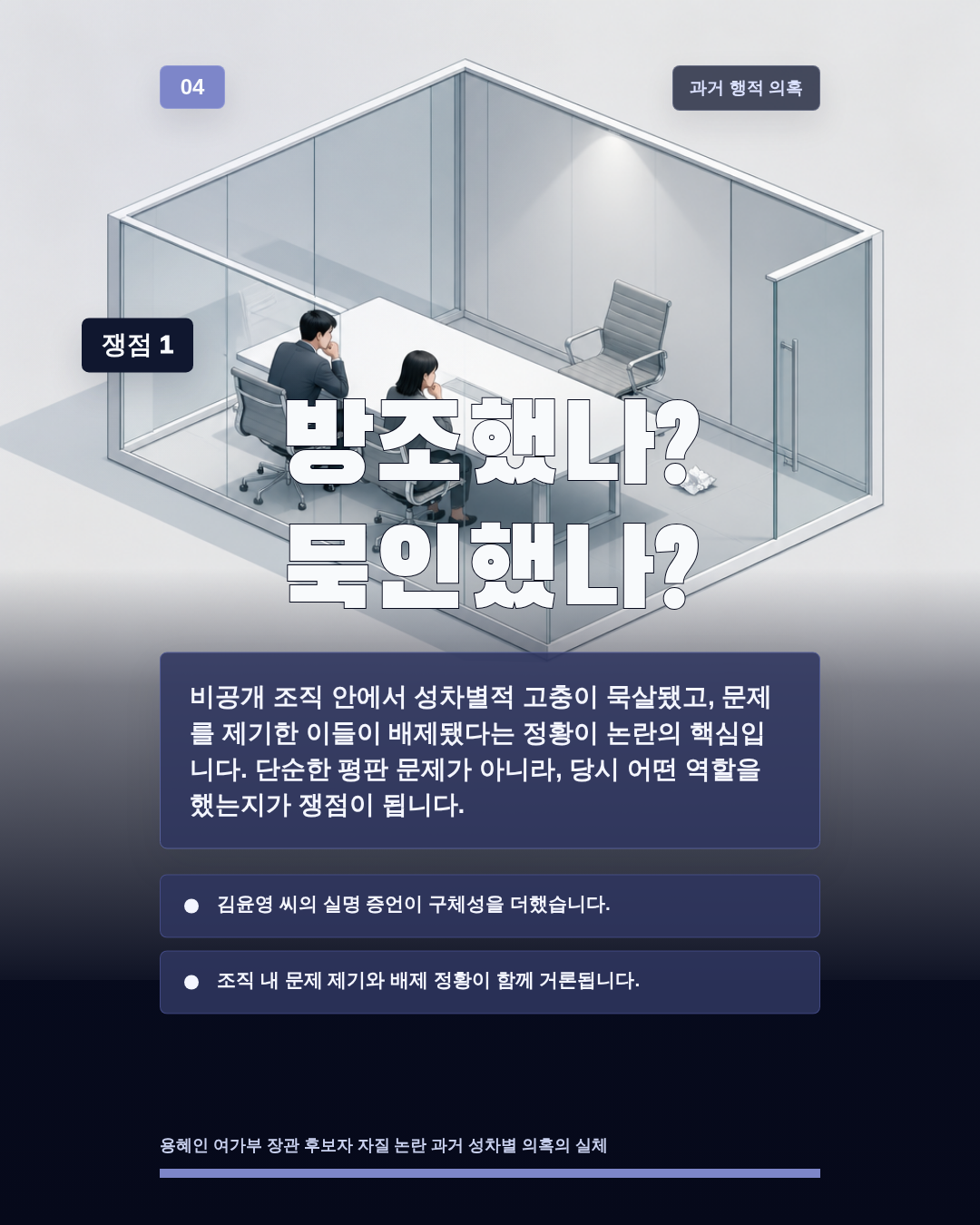 방조했나? 묵인했나?