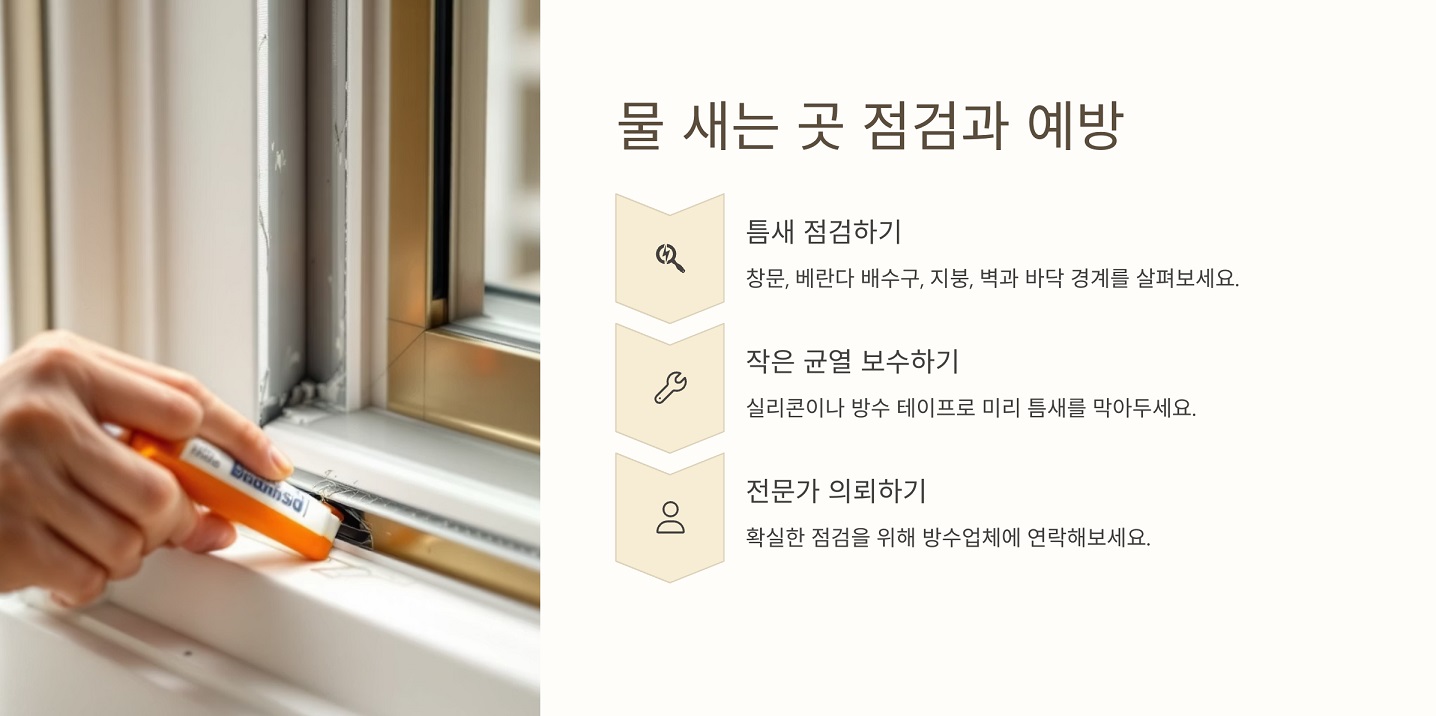 물 새는 곳 점검과 예방