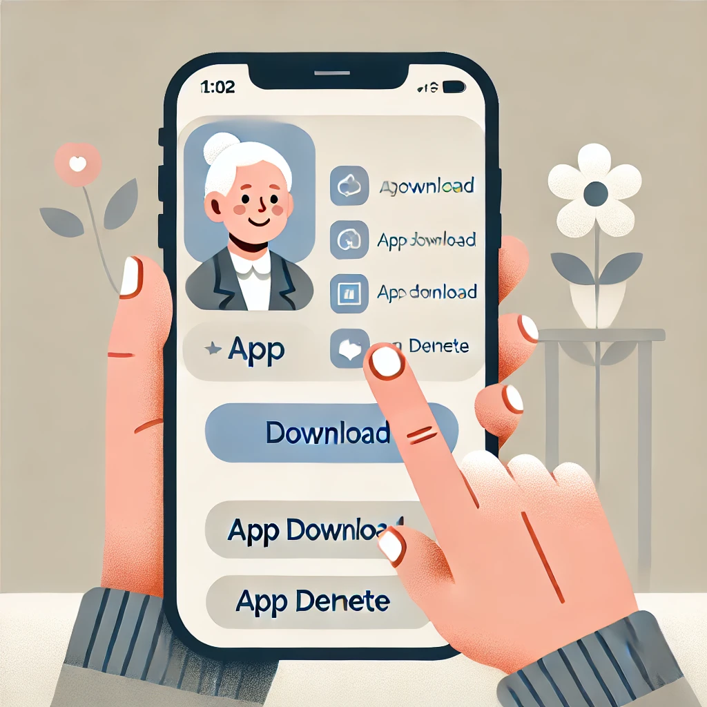시니어를 위한 스마트폰 앱 다운로드 및 삭제 방법