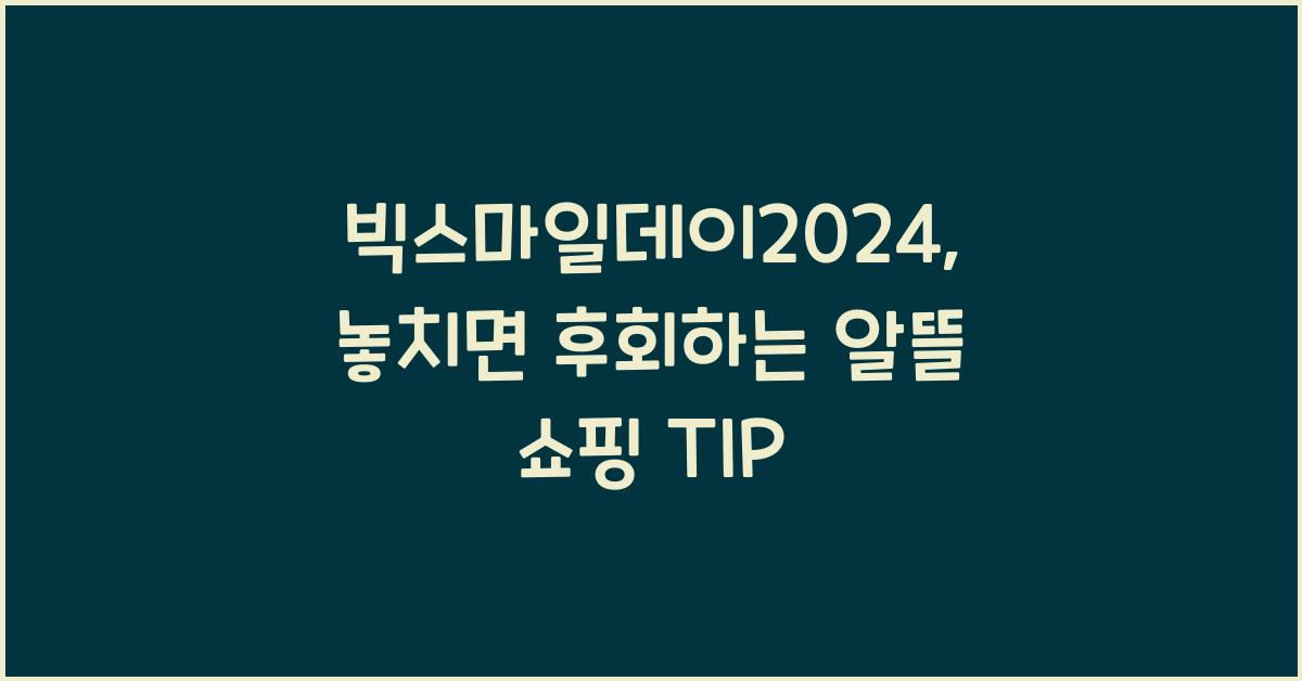 빅스마일데이2024