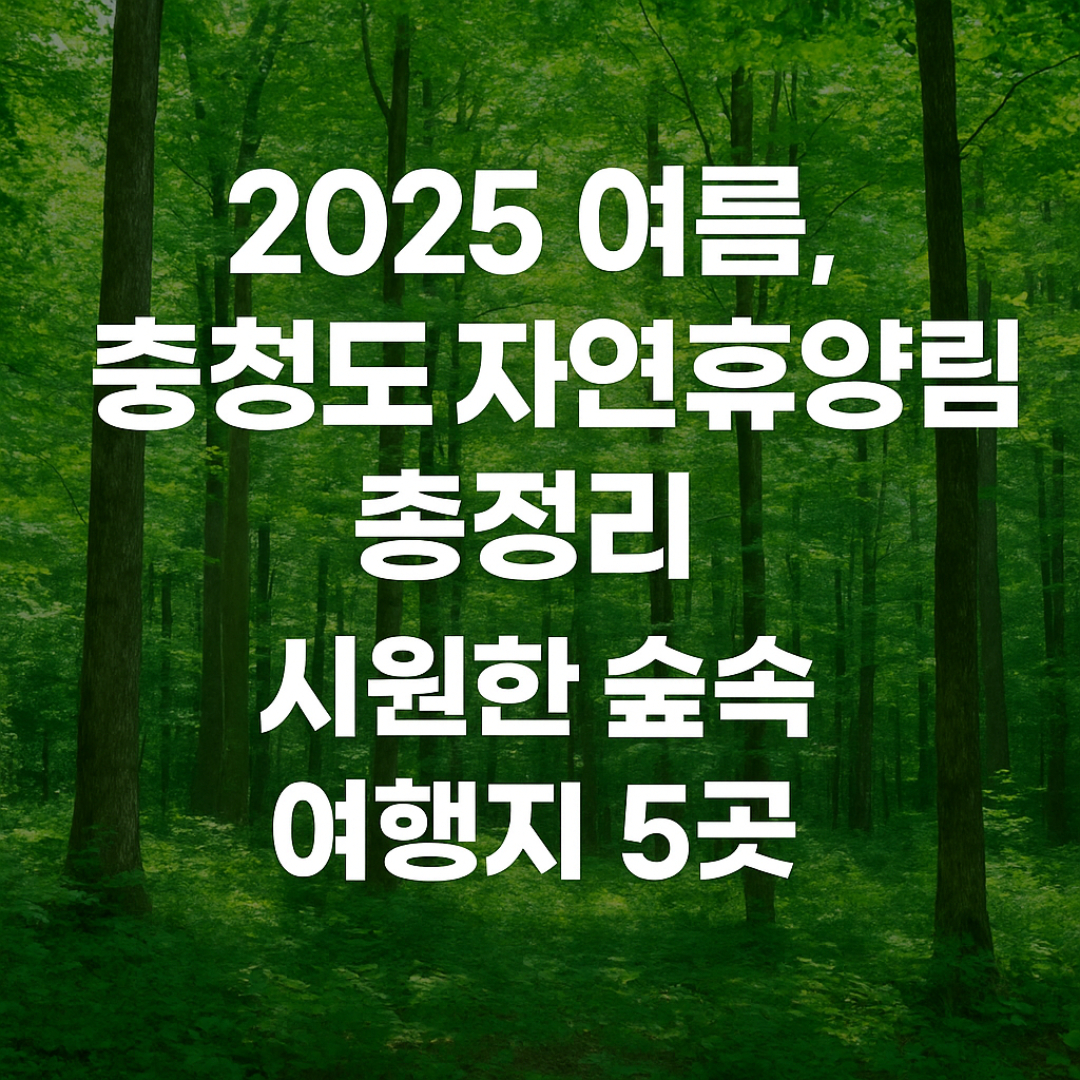 충청도 자연휴양림 추천