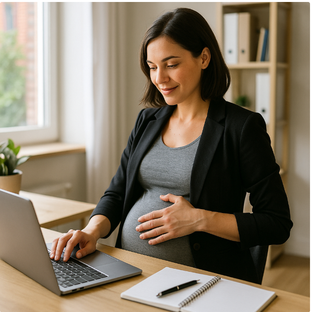 일하는 만삭임산부