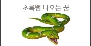 초록뱀 나오는 꿈