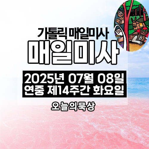 2025년 7월 8일 매일미사 연중 제14주간 화요일 오늘의 묵상