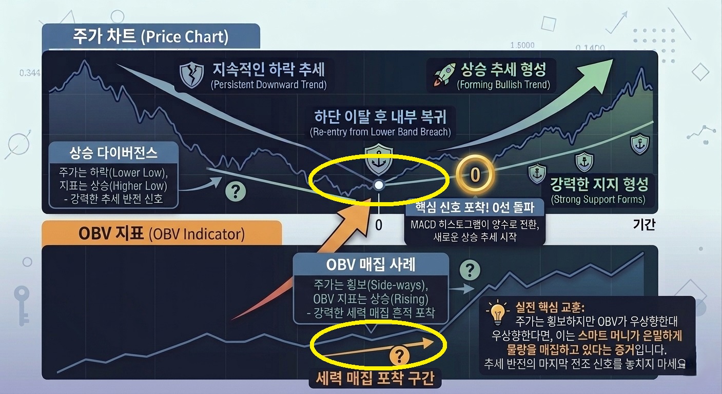 거래량 지표 OBV 매집 흔적 포착 사례